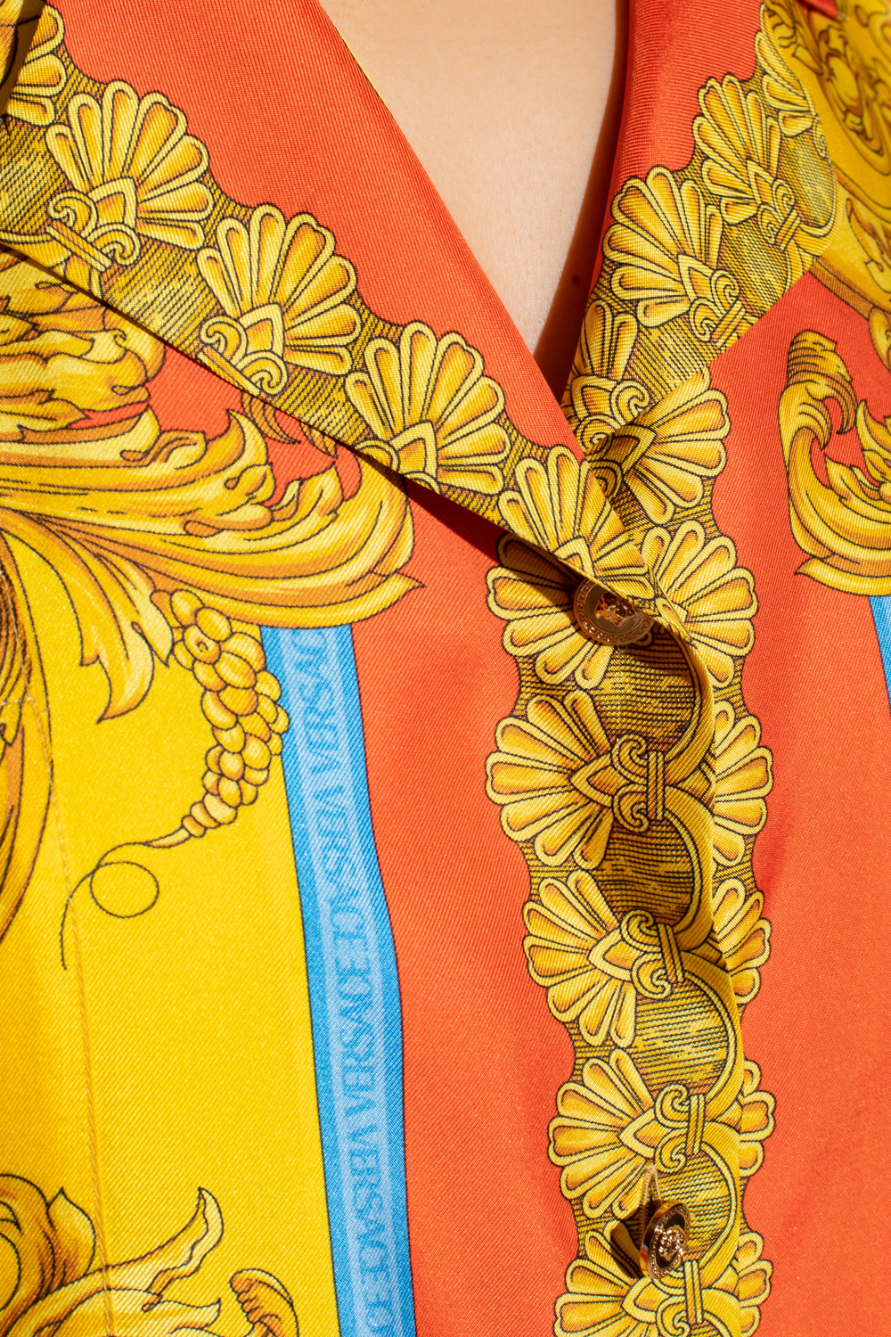 Versace Oversize shirt with 'Barocco Goddess' motif | Women's 
